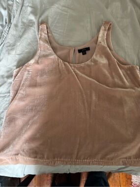 J Crew Velvet Scoop Neck Tank Top - Blush Pink